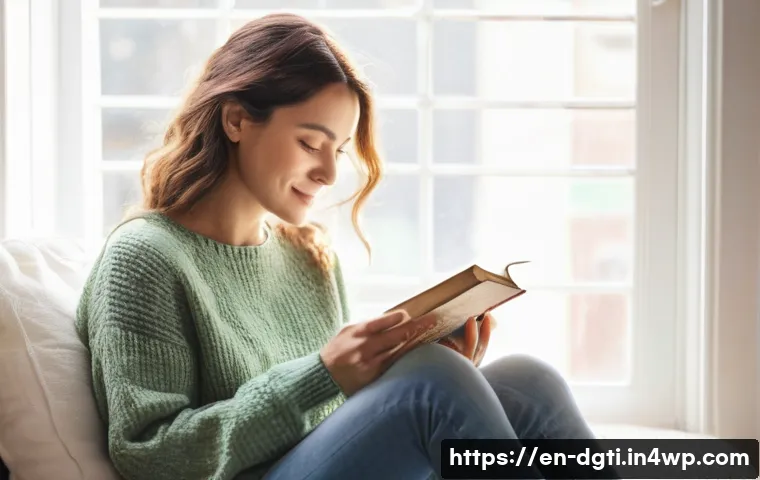 디지털 미니멀리즘으로 인한 스트레스 감소 효과 - **Prompt:** A serene and calm woman in her late 20s is sitting comfortably in a brightly lit living ...