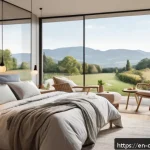Home 21 디지털 환경에서의 미니멀리즘 실천 사례 - A cozy modern home interior scene featuring a dining room and bedroom clearly marked as screen-free ...